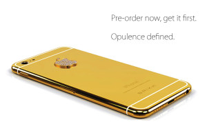 iPhone6 en or avec des diamants